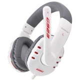 硕美科G923 耳麦 头戴式 双插头 线控 白色