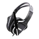 硕美科EV-50 耳麦 头戴式 双插头 线控 黑色专利造型,...